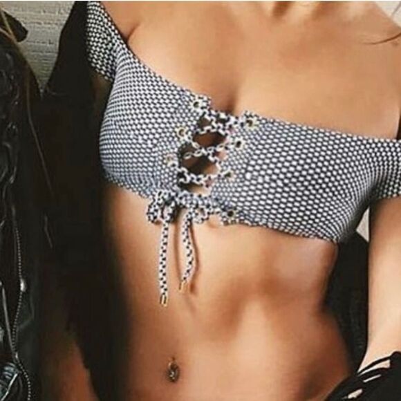 Blue Life Off Shoulder Bikini Top - Picture 1 of 7